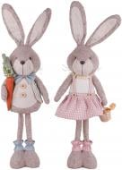 Декорация пасхальная зайчик стоящий разноцветный 17х69 см AH242959AB