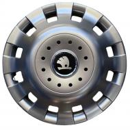 Колпак для колес выпуклые (на бусы) SJS Skoda 414 R16" 4 шт. серебряный