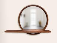 Зеркало с полкой Luxury Wood Sunset ясень Cognac D800 мм