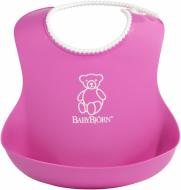Нагрудник детский Babybjorn мягкий розовый 46155