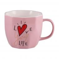 Чашка Love Your Life Pink 360 мл M0520-L254P Milika