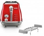 ВИТРИНА! Тостер Delonghi CTOC2103.R красный ВИТРИНА! Тостер Delonghi CTOC2103.R красный