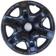 Колпак для колес A&K Peugeot A191(лого пластик) R15" 4 шт. черный