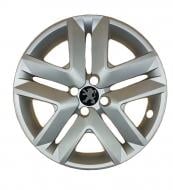 Колпак для колес A&K Peugeot A201(лого наклейка) R16" 4 шт. серебряный