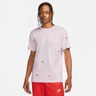 Футболка Nike M NSW 12 MO LOGO AOP TEE DN5246-663 р.M розовый