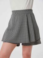 Юбка-шорты клетка Smil р.134 черный с белым 120368