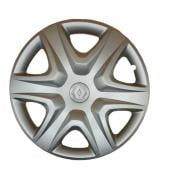 Ковпак для коліс A&K Renault A191(лого пластик) R15" 4 шт. срібний