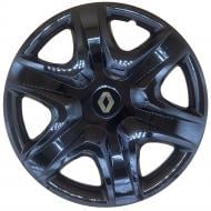 Ковпак для коліс A&K Renault A191 (лого наліпка гладка) R15" 4 шт. чорний