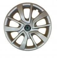 Колпак для колес A&K Skoda A174(лого наклейка) R15" 4 шт. серебряный