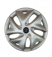 Ковпак для коліс A&K Toyota A122 (лого наліпка) R15" 4 шт. срібний