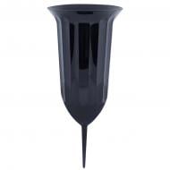 Вазон Алеана Флора зі штирем d16 см фігурний 2,2 л чорний