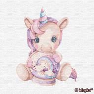 Картина по номерам Розовый единорог Идейка