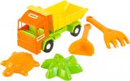 Игрушка Wader Грузовик Mini truck с набором для игр с песком 5 элементов 39157