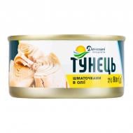 Консерва тунець шматочками в олії 80 г