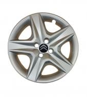 Колпак для колес A&K Citroen A148(лого наклейка) R16" 4 шт. серебряный
