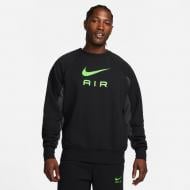 Свитшот Nike M NSW NIKE AIR FT CREW DQ4205-011 р. XL черный с серым