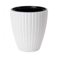 Горщик для квітів пластик Міка-30 круглий білий 5,5 л Form Plastic