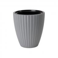 Горшок для цветов пластик Мика-30 круглый платина 5,5 л Form Plastic
