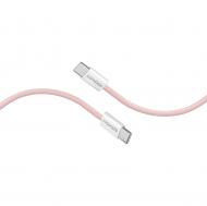 Кабель Promate EcoLine-CC200 USB-C to USB-C 60W Power Delivery 2 м рожевий (ecoline-cc200.pink)