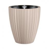 Горщик для квітів пластик Міка-40 круглий бежевий 13,7 л Form Plastic