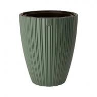 Горщик для квітів пластик Міка-40 круглий зелений 13,7 л Form Plastic