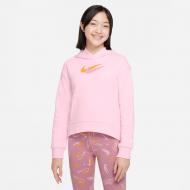 Джемпер Nike G NSW FLC HOODIE SSNL PRNT DQ9127-663 розовый