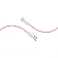 Кабель Promate USB-C to USB-C 60W Power Delivery 1,2 м розовый (ecoline-cc120.pink)