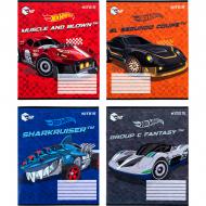 Тетрадь школьная Hot Wheels 12 лист. косая линия HW24-235 KITE