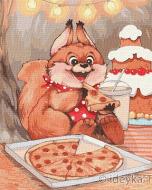 Картина по номерам Вкусности для белочки Идейка