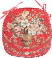 Подушка на стул Букет 40х40 см красная La Nuit