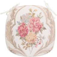 Подушка на стул Пионы 40х40 см беж La Nuit