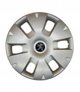 Ковпак для коліс A&K Peugeot A124(лого наліпка) R15" 4 шт. срібний