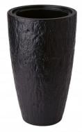 Горщик для квітів пластик Lati Slim 30 круглий чорний 5,5 л Form Plastic