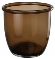 Ваза стеклянная Wrzesniak Glassworks Lyna 30 см коричневая 27-1809B