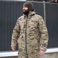 Куртка UkrCossacks бушлат тактична зимова мультикам з сумкою для транспортування, р.50 р.L