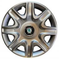Колпак для колес SKS SJS Skoda 332 (logo green) R15" 4 шт. серебряный Колпак для колес SKS SJS Skoda 332 (logo green) R15" 4 шт. серебряный