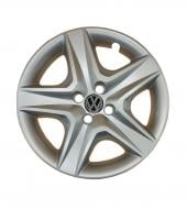 Ковпак для коліс A&K Volkswagen A148(лого наліпка) R15" 4 шт. срібний