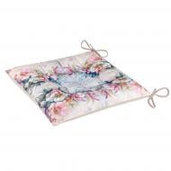 Подушка на стул Цветок 40x40 см бежевая с рисунком Homeline