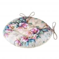 Подушка на стул Цветок 40 см бежевая с рисунком Homeline