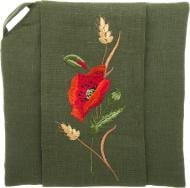 Прихватка Маки 20x20 см зеленый Гармонiя