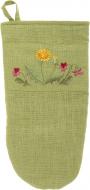 Прихватка-варежка Полевые цветы 15x30 см салатовый Гармонiя