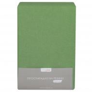 Простынь на резинке 180x200 см зеленый Homeline