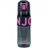 Бутылка для воды KITE 1233-3 680 мл черно-розовая