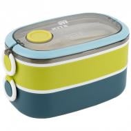 Ланч-бокс KITE двойной с наполнением 1181-2 1600 мл синий