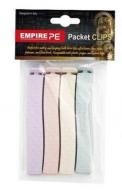 Набор зажимов для пакетов Empire Карло 4 шт. 10х1,5 см разноцветные