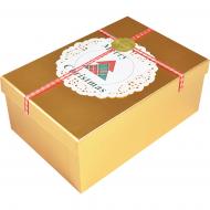 Коробка подарочная золотая "Merry Christmas" 19х12х6,5 см 2103587001