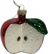 Підвіска скляна Angelo Domani яблуко 9 см червоно-золотистий EBR310426