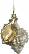 Подвеска стеклянная Angelo Domani ракушка 10 см белый с золотистым EBA340622
