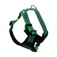 Шлея Lucky Pet Микс 32-48 см/40-50 черно-салатовый