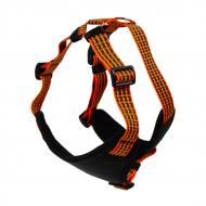 Шлея Lucky Pet Микс 32-48см/40-50 черно-оранжевый